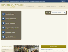 Tablet Screenshot of prairietownship.org